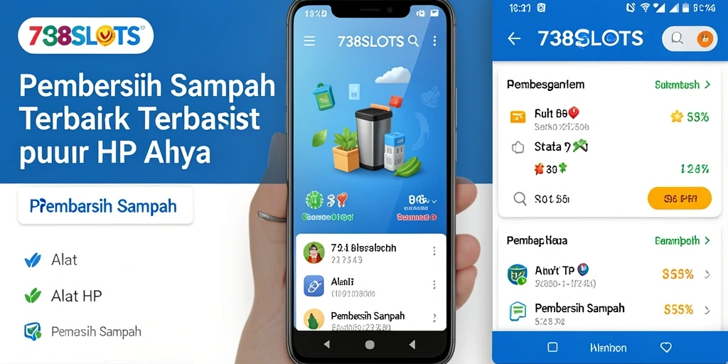Tampilan antarmuka aplikasi Pembersih Sampah 738SLOTS yang intuitif.