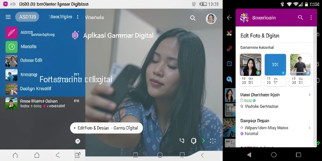 Tampilan antarmuka aplikasi Gambar Digital ASD123 yang menarik dan fungsional.