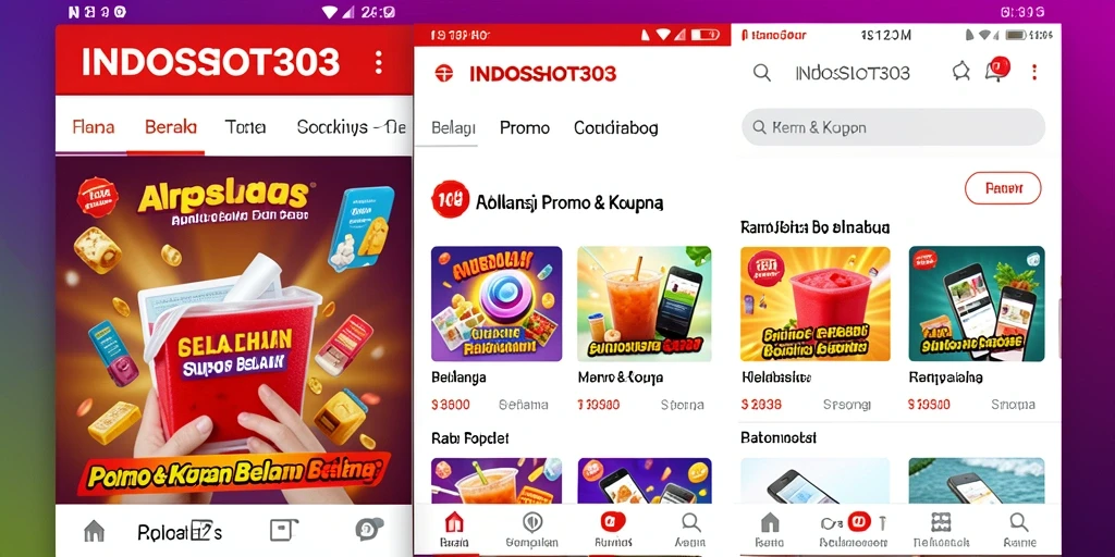 Tampilan antarmuka aplikasi INDOSLOT303 yang ramah pengguna.