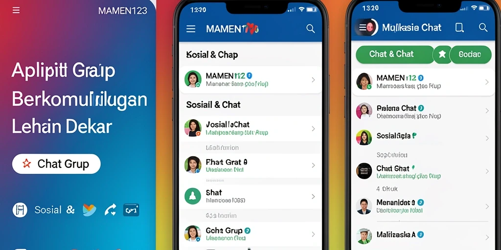 Antarmuka MAMEN123 untuk Chat Grup yang user-friendly.