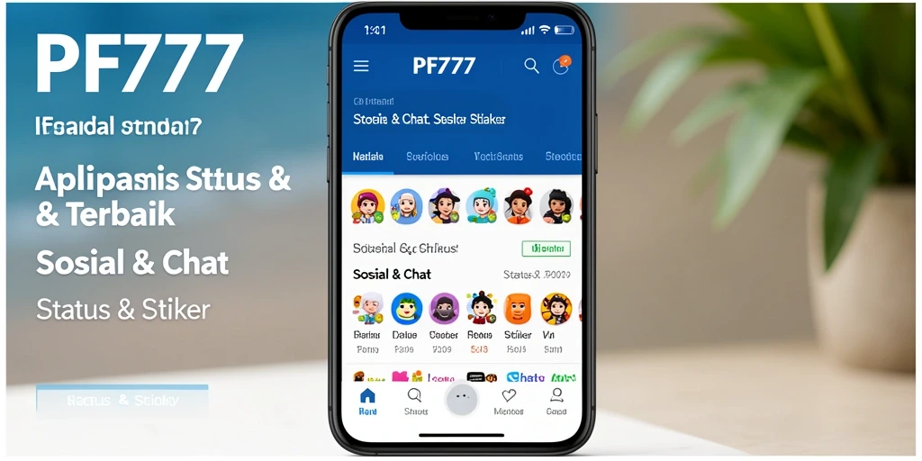 Antarmuka PF777 yang menarik dan fungsional untuk Status & Stiker.